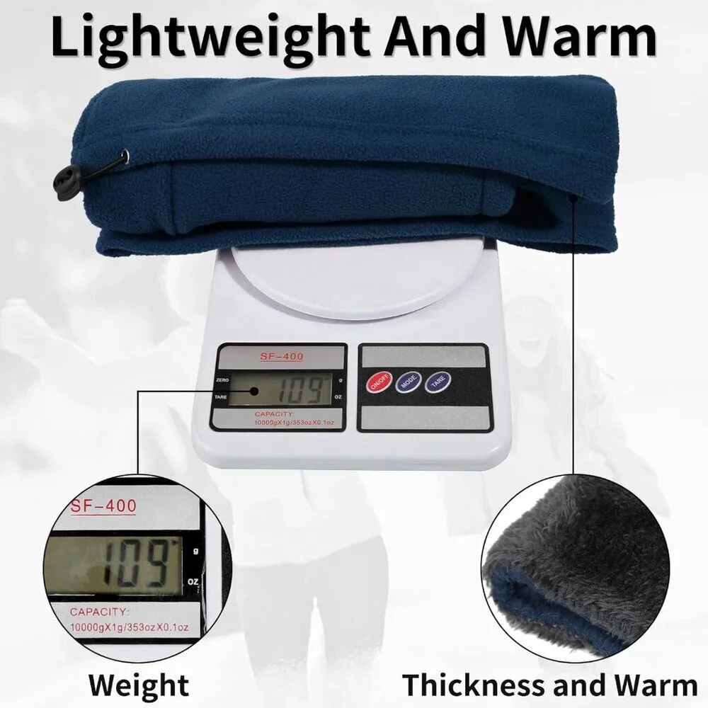 Winter Ski Mask for Women Men Sherpa Fleece Balaclava Neck Warmer